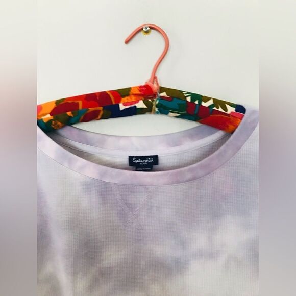 Splendid | purple tie dye thermal pullover - Picture 5 of 6